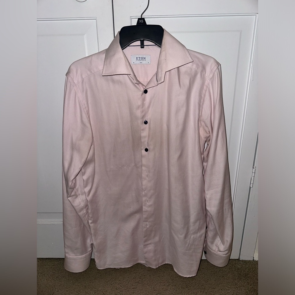 Pearl Pink Eton Shirt 

Men’s Dress shirt 

Button down